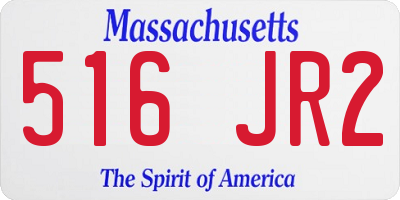 MA license plate 516JR2
