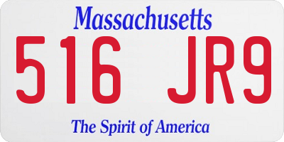 MA license plate 516JR9