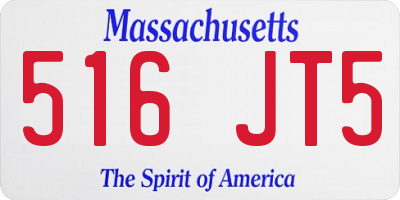 MA license plate 516JT5