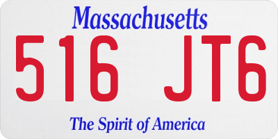 MA license plate 516JT6