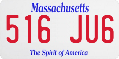 MA license plate 516JU6
