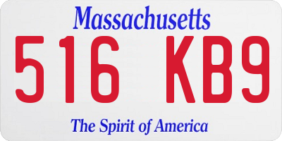 MA license plate 516KB9