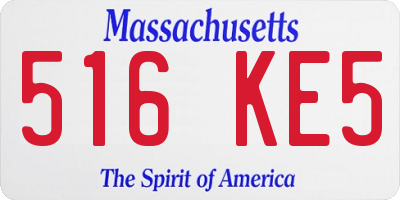 MA license plate 516KE5