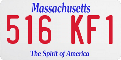 MA license plate 516KF1