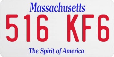 MA license plate 516KF6