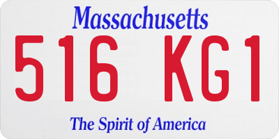MA license plate 516KG1