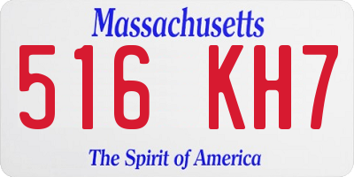 MA license plate 516KH7