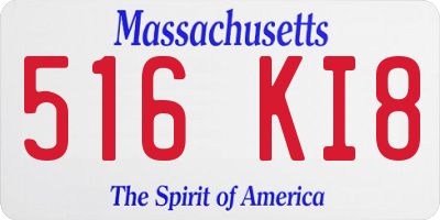 MA license plate 516KI8