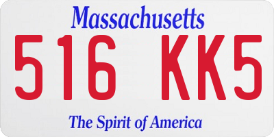 MA license plate 516KK5