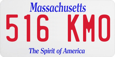 MA license plate 516KM0