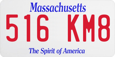 MA license plate 516KM8