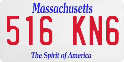 MA license plate 516KN6