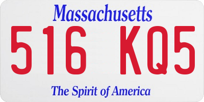 MA license plate 516KQ5