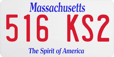 MA license plate 516KS2