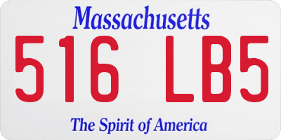 MA license plate 516LB5