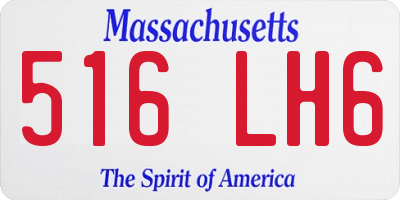 MA license plate 516LH6