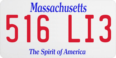 MA license plate 516LI3