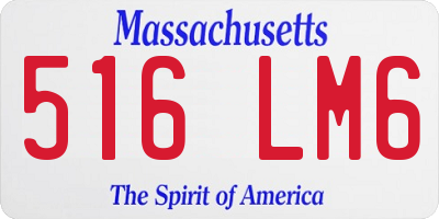 MA license plate 516LM6