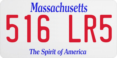 MA license plate 516LR5