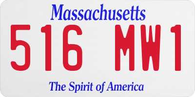 MA license plate 516MW1