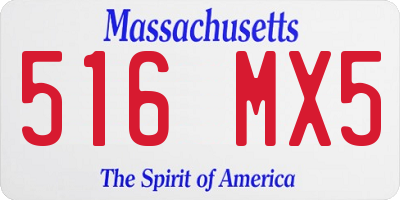 MA license plate 516MX5