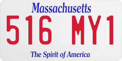 MA license plate 516MY1