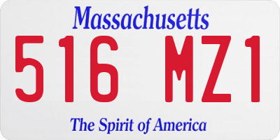 MA license plate 516MZ1