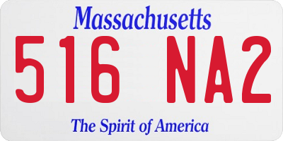 MA license plate 516NA2