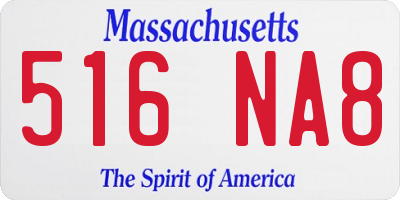 MA license plate 516NA8