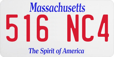 MA license plate 516NC4