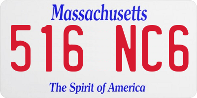 MA license plate 516NC6