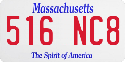 MA license plate 516NC8