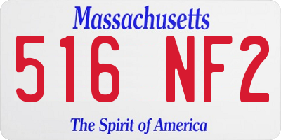 MA license plate 516NF2