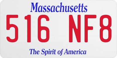 MA license plate 516NF8
