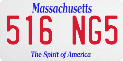MA license plate 516NG5