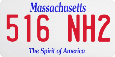 MA license plate 516NH2