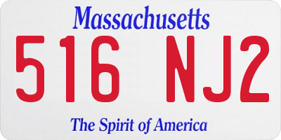 MA license plate 516NJ2