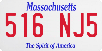 MA license plate 516NJ5