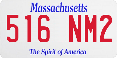 MA license plate 516NM2