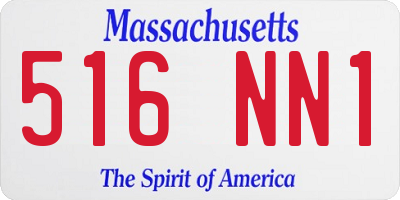 MA license plate 516NN1