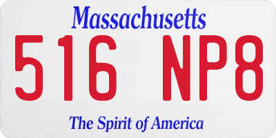 MA license plate 516NP8