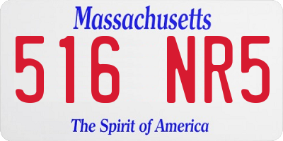 MA license plate 516NR5