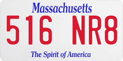 MA license plate 516NR8