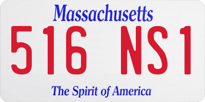 MA license plate 516NS1