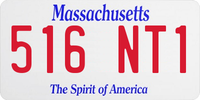 MA license plate 516NT1