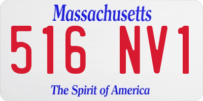 MA license plate 516NV1