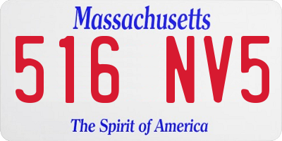 MA license plate 516NV5