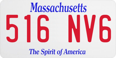MA license plate 516NV6
