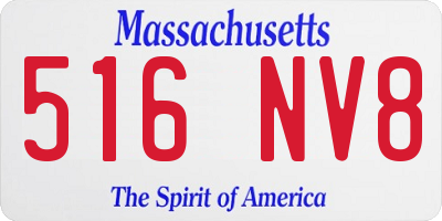 MA license plate 516NV8