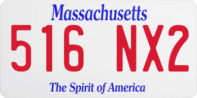 MA license plate 516NX2